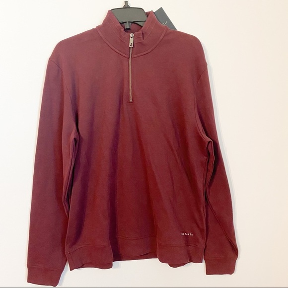 Ted Baker Quarter Zip Knit Sweater Pullover size 4 - Picture 2 of 9